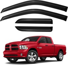 Window Visors Rain Guards for 2009-2018 Dodge Ram 1500 Quad/Extended Cab Durable