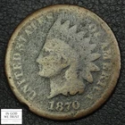1870 Indian Head Copper Cent 1C - Corrosion