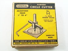 GENERAL TOOLS VINTAGE NO. 5-C CIRCLE CUTTER ADJUSTBLE FROM 1” TO 6”