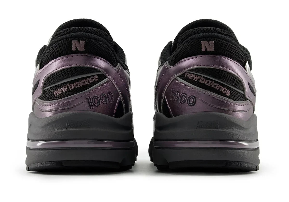 New Balance 1000 Mens Sizes Metallic Silver Dark Ice Wine‎ Black M1000EGY New Balance Men 1000 Dark Ice Wine M1000EGY (Solestop.com) main image 4