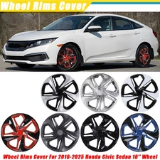 16" Hubcap Wheel Rims Covers For 2016-2026 Honda Civic Sedan 16'' Steel Wheel