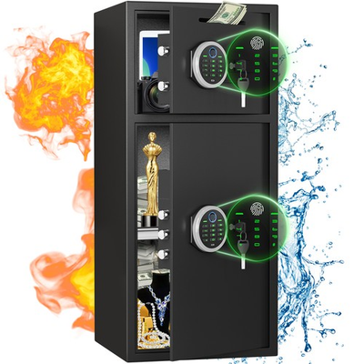 #ad #ad 2025 NEW Home Safe 7.0 Cu ft Large Fingerprint Safe Box with Dual Alarm System $239.99