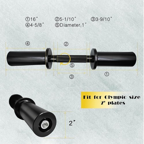 Olympia Hantelstange Set 2 Stangen 4 Federhalsbänder massiver Stahl Home Gym Geräte - Bild 12 von 19