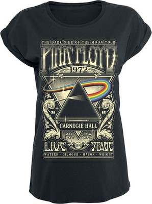 Pink Floyd T-Shirt Damen The Dark Side Of The Moon - Live On Stage 1972 schwarz