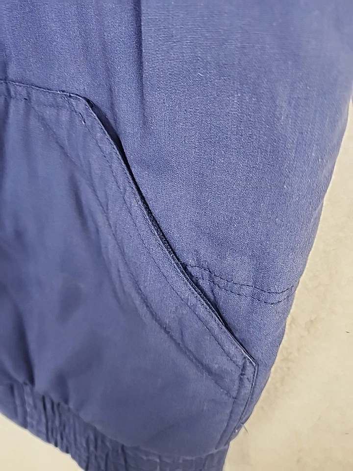 Vintage 80s/90s Dickies Puffer Vest Jacket Navy Mock Neck Size Small S Pockets - Image 2 of 4