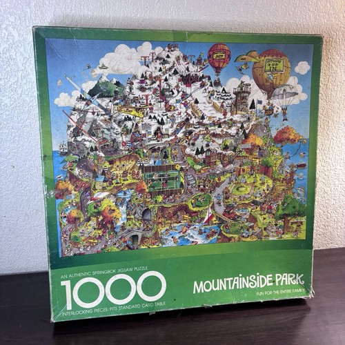 Vintage 1979 Springbok Mountainside Park Jigsaw Puzzle 1000 Pc Bob Martin 24x30 - Picture 3 of 9