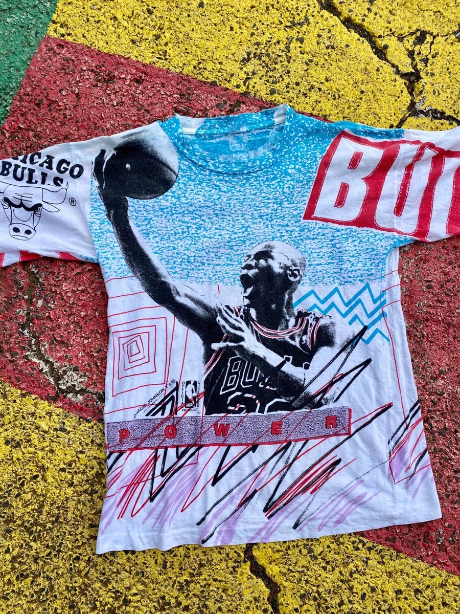 VTG 90s Michael Jordan Chicago Bulls NBA Magic Johnson Ts