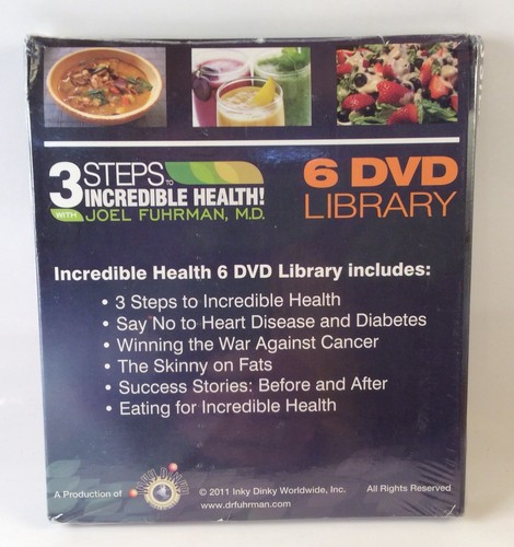 3 Schritte zu unglaublicher Gesundheit mit Joel Fuhrman 6 DVD Bibliothek 2011 Diät VERSIEGELT - Bild 2 von 3
