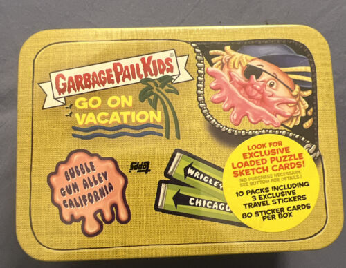 Topps Garbage Pail Kids GPK Go On Vacation Blaster Tin NEW SEALED 2023 - Picture 1 of 2