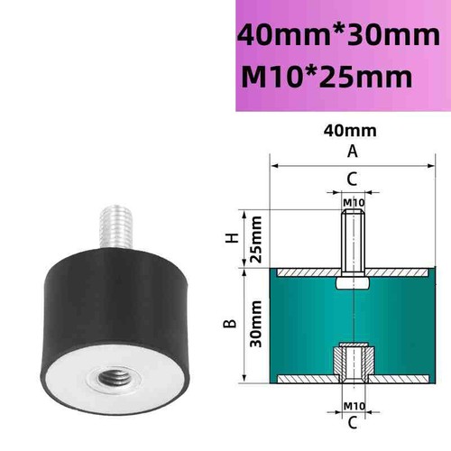 M3-M20 Female To Male Thread Rubber Mount Anti Vibration Bobbin Isolator Damper - Picture 55 of 99