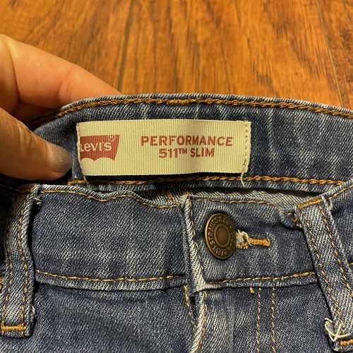 Levis 511 Performance Slim Jeans Boys Size 12 Regular 26X27 Dark Wash Denim Pant - Picture 5 of 16