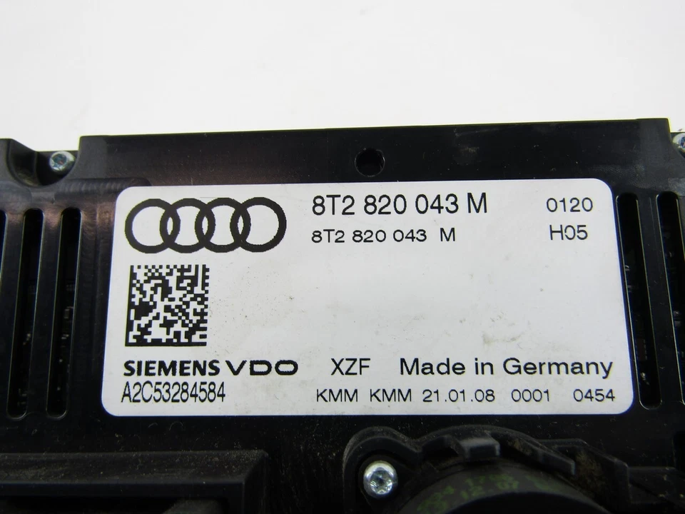 AUDI A5 8T 8F 2008 Climate Control Panel Heater Climate Control 8T2820043M - image 4 of 4