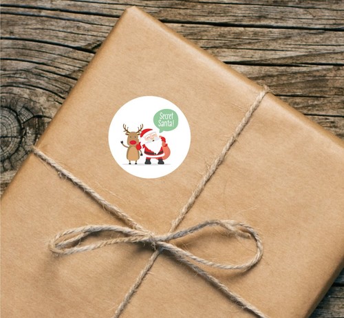 Confezione Di 24 Babbo Natale Segreto Carta Adesivi, Babbo Natale Etichette - Foto 4 di 5
