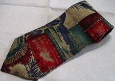 Vintage Erremo Tie Designer Milano Cactus Southwestern Style 100 Italian Silk