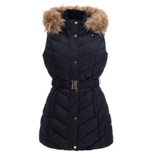Golddigga Belt Gilet Ladies Black Uk Size 16 #ref34