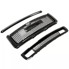 For GMC Sierra 1500 Denali Pickup 2007-2013 Upper Lower Grille Hood Molding 3Pcs