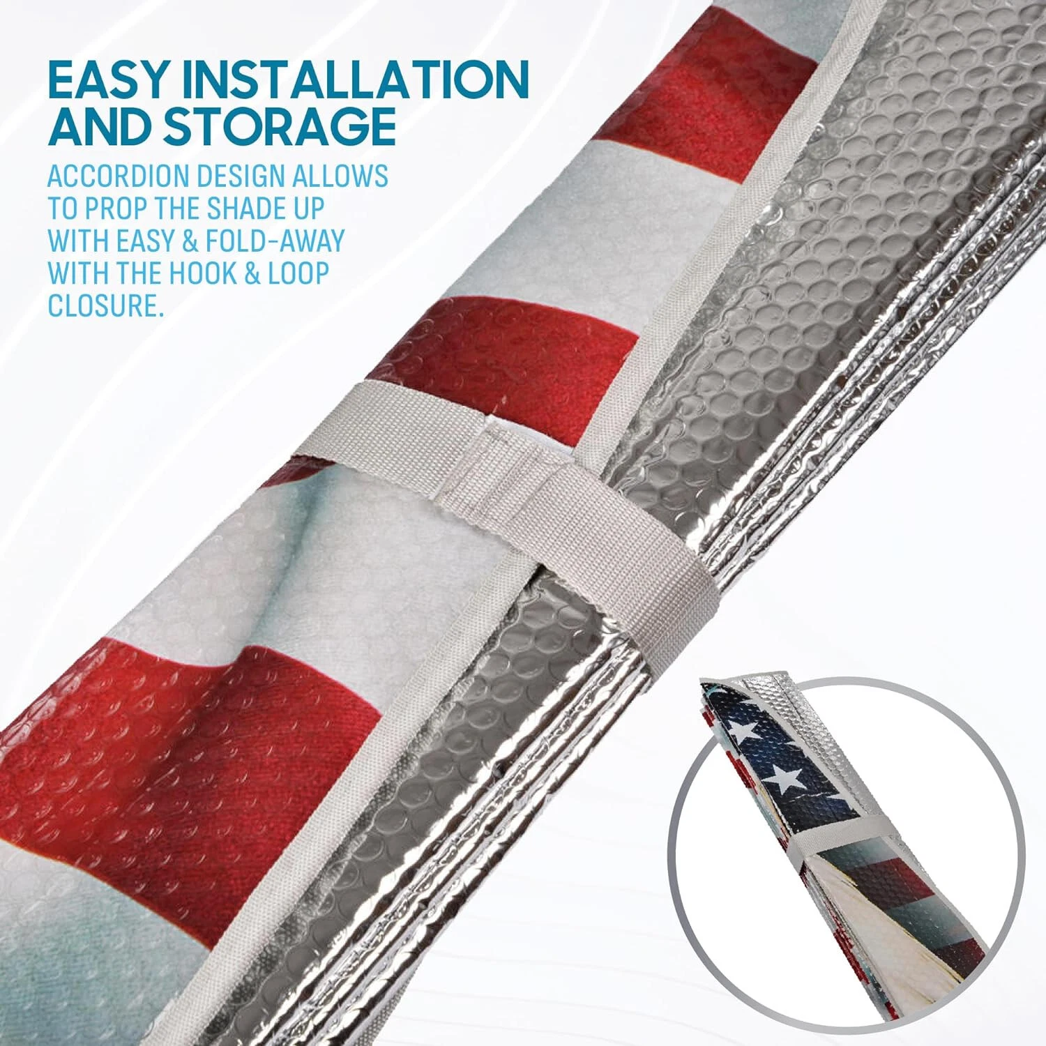 For KIA New New Large 57x27 Eagle Car Foldable Window Windshield Sun Shade Set