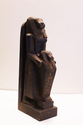 Great Ancient Egyptian Sekhmet Goddess, Goddess Sekhmet statue made from basalt