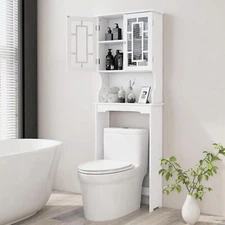 Over The Toilet Storage Cabinet,Home Bathroom Space Saver Organizer Above Toilet