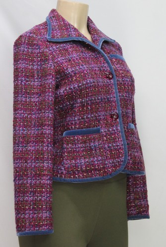 Jones New York Country Blazer Jacket Long Sleeve Multicolor Petite Size PP - Picture 3 of 6