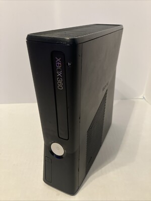 Microsoft Xbox 360 S Slim 4GB Black Model And 250Gb Hard drive Only  -Tested-