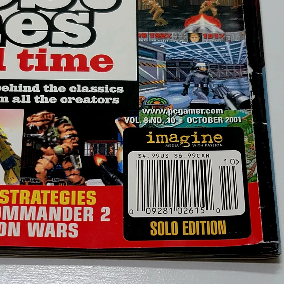 Vintage Computer Video Game Magazine 2001 PC Gamer 50 Best Games Of All  Time