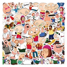 Mix 10/50 PCs Family Guy Luggage Notebook Laptop Car Sticker - No Duplicate