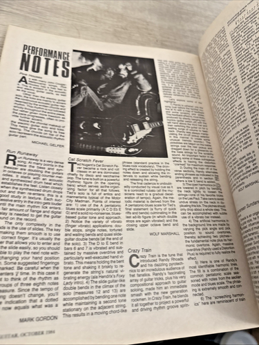 Guitar For The Practicing Musician Magazine October 1984 Oz & Izzy Guns N’ Roses - Picture 6 of 8
