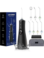 Water Dental Flosser Cordless with LCD Screen 5 Modes and DIY Mode Dental Oral
