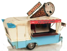 1966 Mobile Soft Serve Ice Cream Concession Trailer Metal Model 9.5" Food Truck