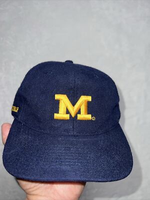 Vintage American Needle Michigan Wolverines Blockhead Snapback Hat