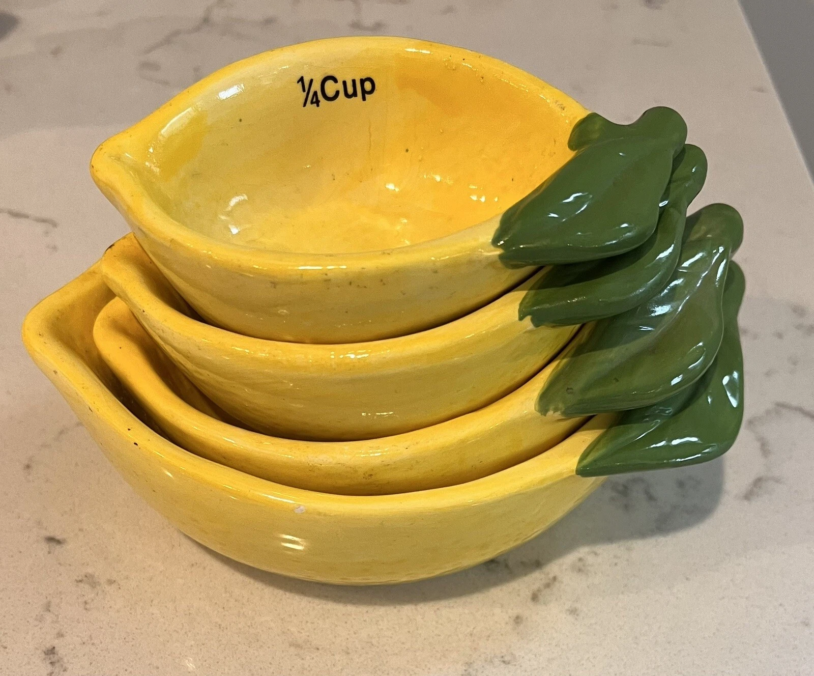The Grove Lemon Ceramic Measuring Cups Set Of 4