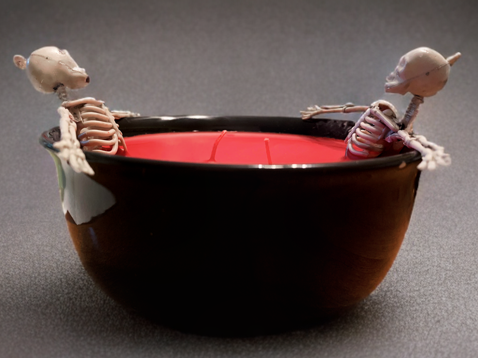 Halloween Candle Skeletons in a Bath eBay