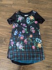 NWOT Size 7 Blush by Us Angels Black Foral Trapeze Soft Short Sleeve Dress — photo 1