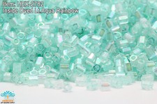 Miyuki Hexagon 2 Cut 11/0 Inside Dyed LT.Aqua Rainbow Hex-2782