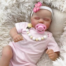 Sleeping 19" Toddler Realistic Cloth Body Adorable Reborn Baby Dolls Newborn Toy