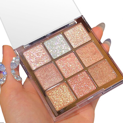 Sparkly 9 Farben Glitzer Lidschatten Palette