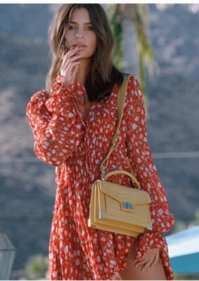 emily ratajkowski red floral dress The Kooples - Can't stop admiring our stunning muse Emily Ratajkowski in our red Rosa dress http://bit.ly/FBRosaDress