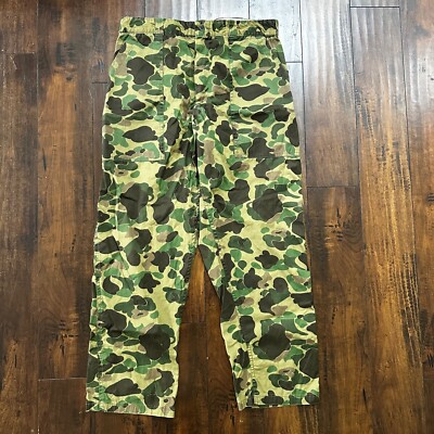 60s Aegean Camo Side Pocket Trousers カモ 60s Aegean Camo Side Pocket Trousers- 32x28.5 – Plum Garments