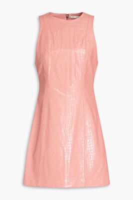 ALICE + OLIVIA Daven NWT Faux Croc-effect Leather Mini Dress Pink Size 2 | eBay ALICE + OLIVIA Daven NWT Faux Croc-effect Leather Mini Dress Pink Size 2 | eBay