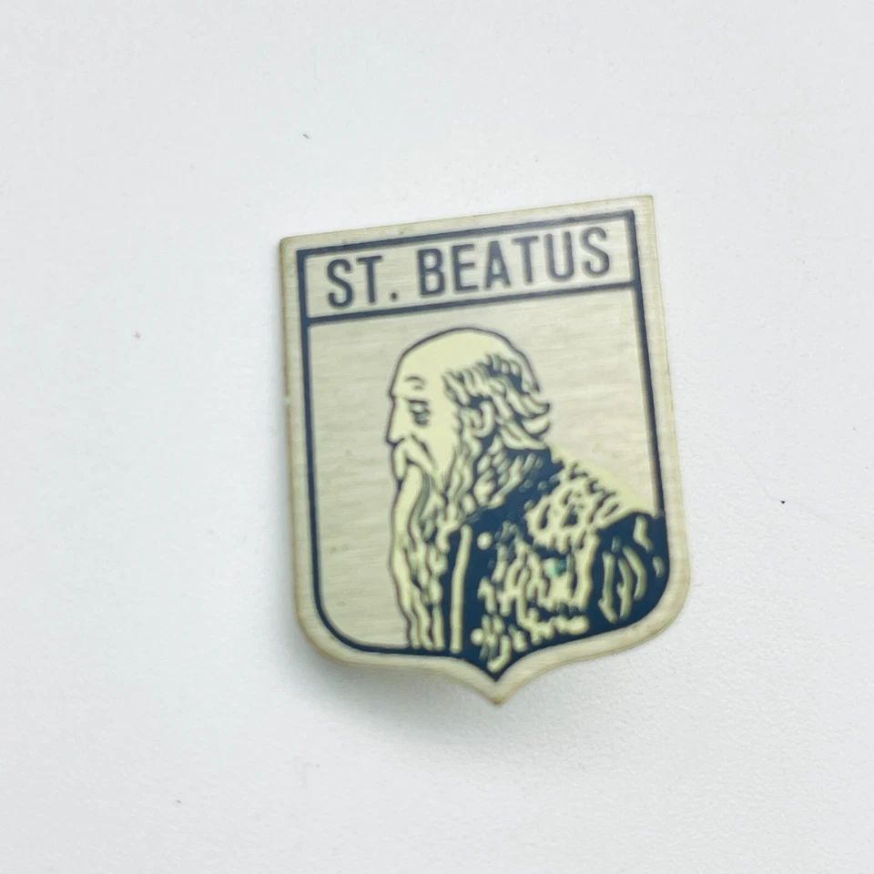 Религиозная Булавка Лот из 2 St Beatus Золотистый Щит и Медь Методист Патент No - Изображение 2 из 4