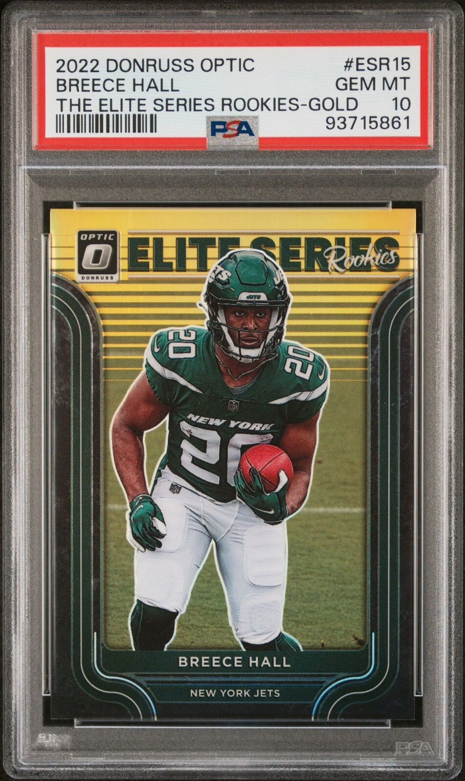 Breece Hall Panini Donruss Optic the Elite Series Rookies #ESR15 Gold