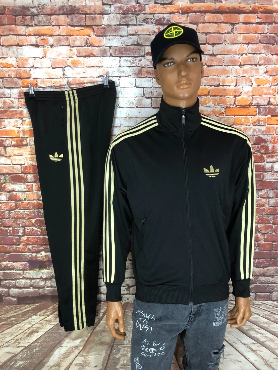 Originals Firebird Tracksuits Jacket+Pants Big Logo Rasta Black Sz S | eBay