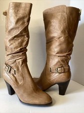 Guess Boots Original New Old Stock Lightweight Stylish Calf Brown 3 Heels 9.5M