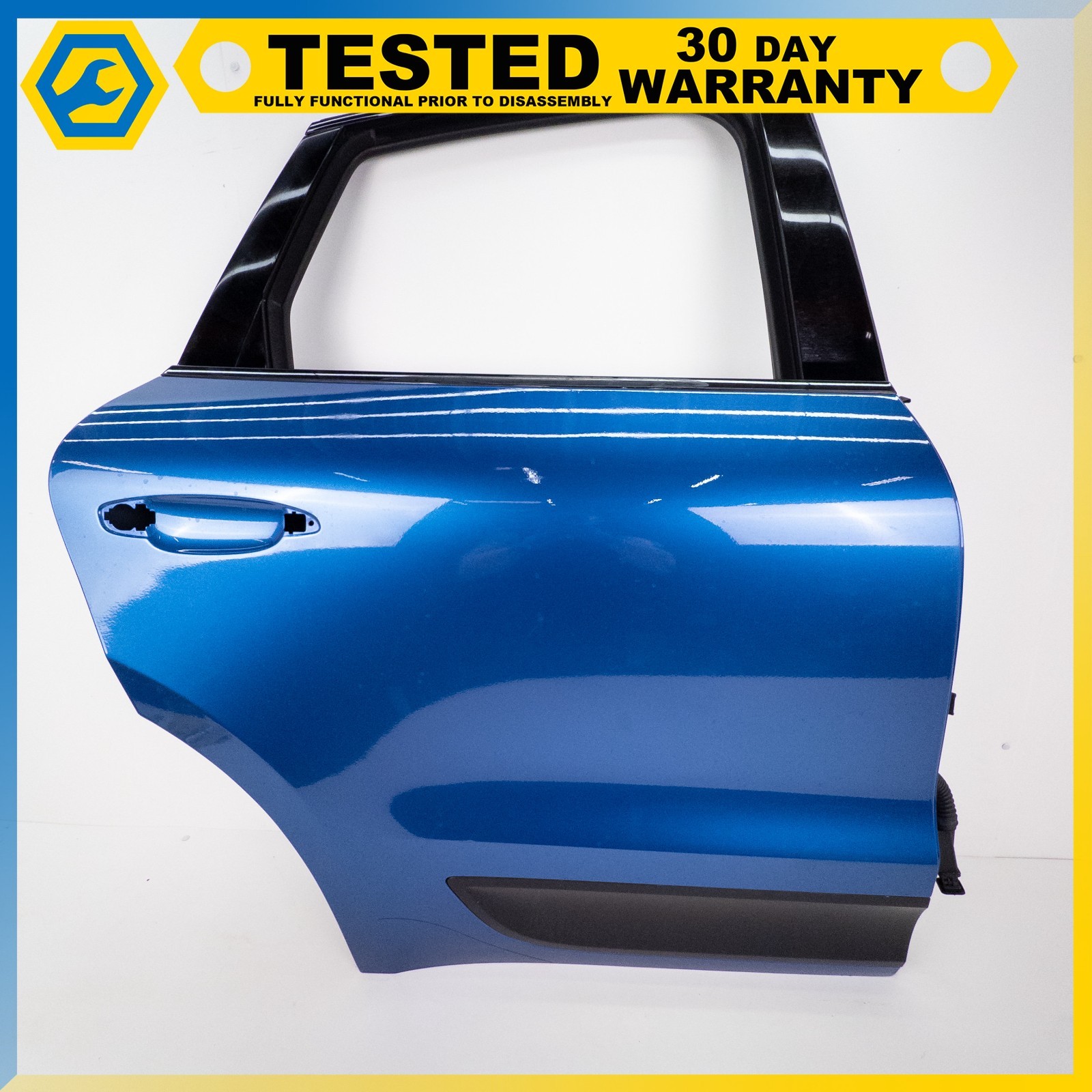 15-24 PORSCHE MACAN GTS REAR RIGHT PASSENGER SIDE DOOR SHELL BLUE M5J OEM