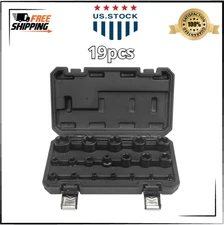 19Pc External Torx plus Socket Set 6 Point EP Socket EP4, EP5, EP6, EP7, EP8