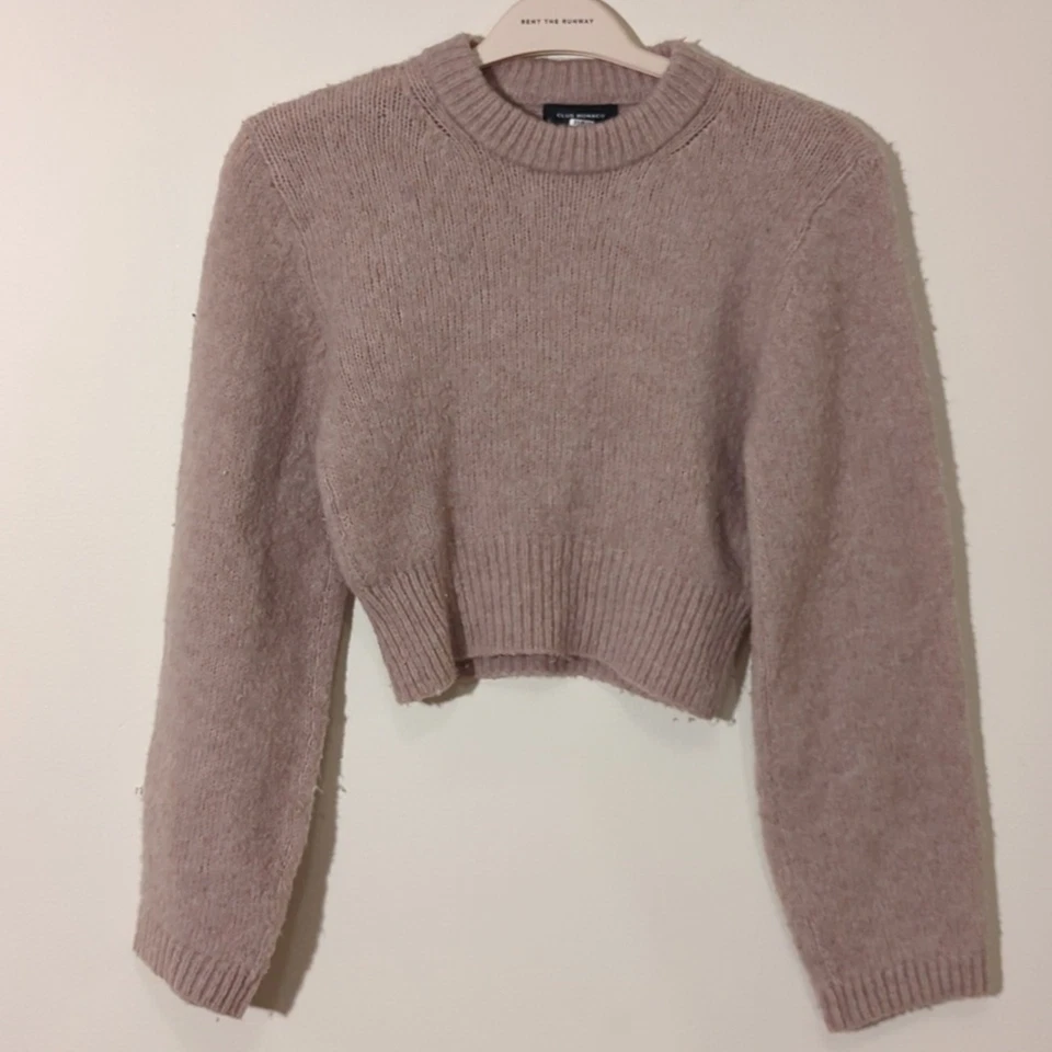 Club Monaco Sz XS Hellbraun Langärmlig Rundhals Wolle Alpaka Blend Pullover - Bild 3 von 4
