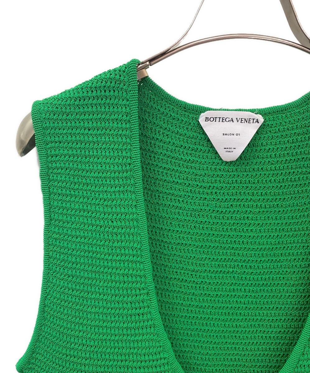 ワンピース BOTTEGA VENETA Grass Green Stretch Cotton Blend Mini Dress BOTTEGA VENETA/ Grass green stretch cotton blend mini dress