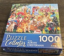 Dog Puzzle Laundry Day 1000 Piece Jigsaw Colorful Puppy By Adrian Chesterman NEW
