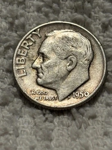 1950-P Roosevelt Dime — photo from another recent sale